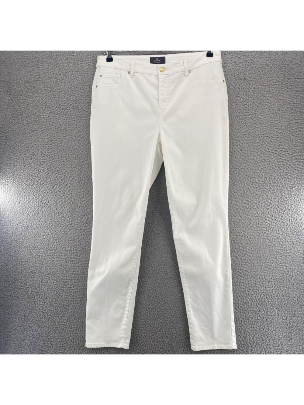 Chicos Jeans Womens 2 US 12 White So Slimming High Rise Skinny Stretch Pockets